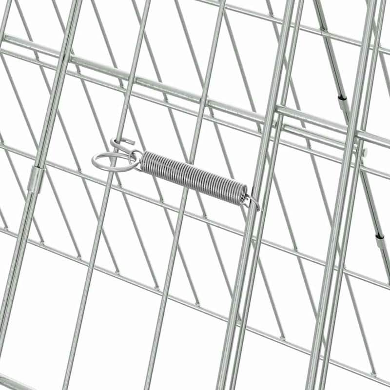 vidaXL Chicken Cage Silver in Galvanised Steel