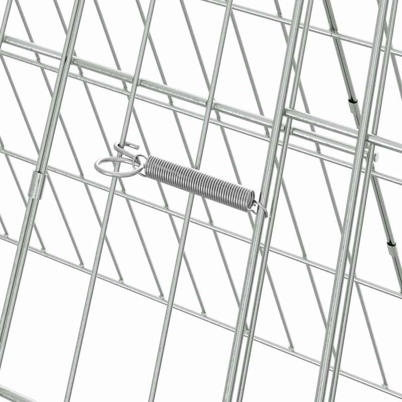 vidaXL Rabbit Cage Silver 650 x 55 x 55 cm Galvanised Steel