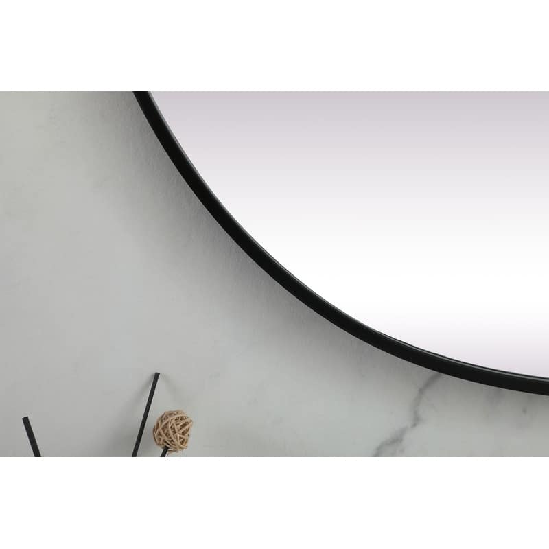 Indigo Home Metal Frame Oval Mirror 30x60 Inch