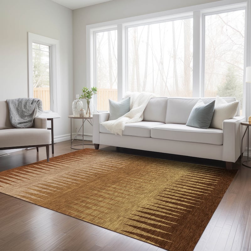 Machine Washable Indoor/ Outdoor Chantille Ombre Contemporary Rug