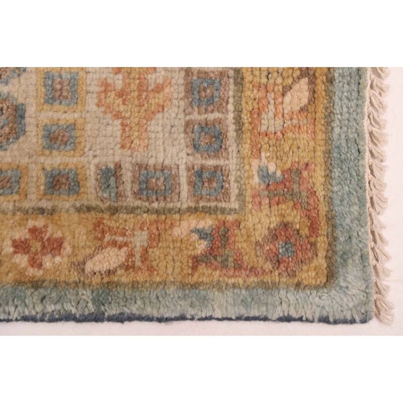 ECARPETGALLERY Hand-knotted Modern Oushak Light Blue Wool Rug - 8'0 x 10'1