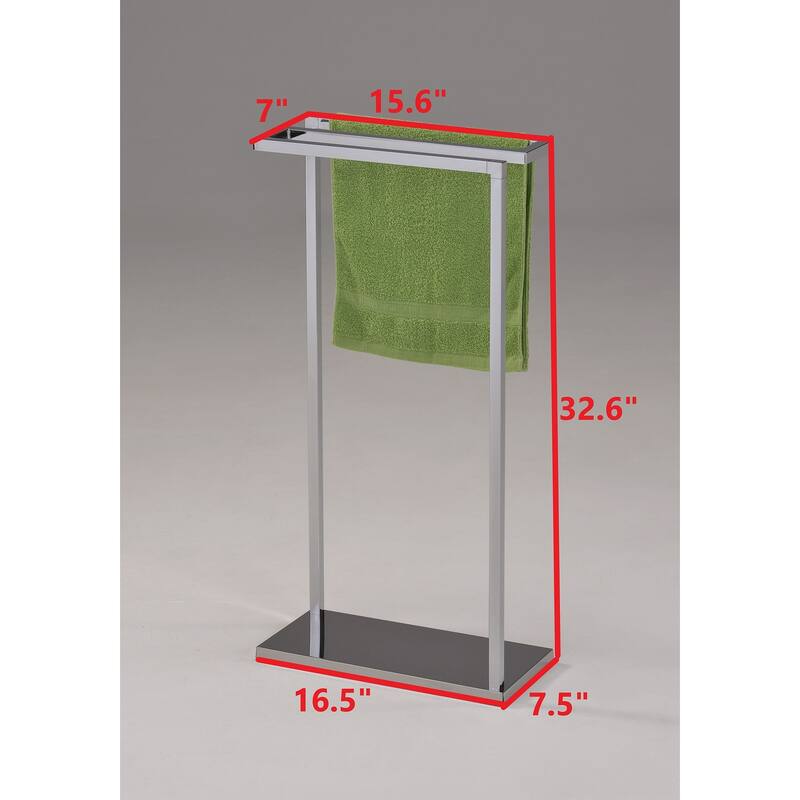 3 Tier Chrome Metal Freestanding Towel Rack Stand for Bathroom, Bedroom, Laundry Room
