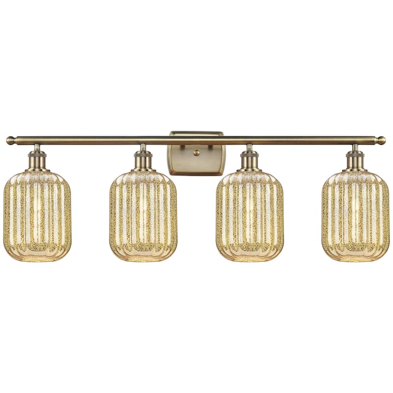Innovations Lighting 516-4W-13-37 Preston Vanity Preston 4 Light 37" - Antique Brass / Mercury