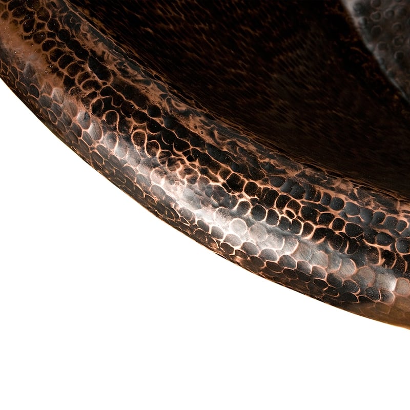 67-in Hammered Copper Double Slipper Bathtub in Oil Rubbed Bronze (BTD67DB)