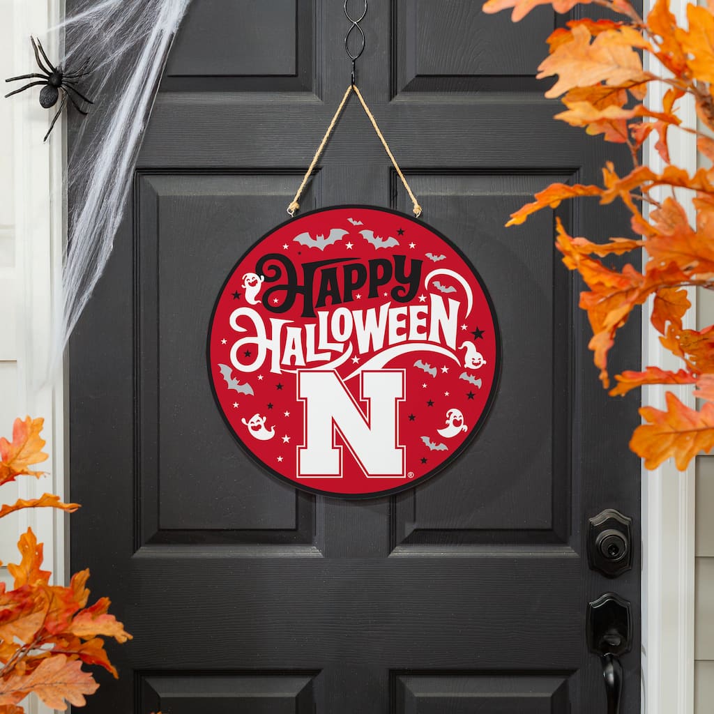 University of Nebraska 18" x 18" Halloween Door Décor Wall Sign