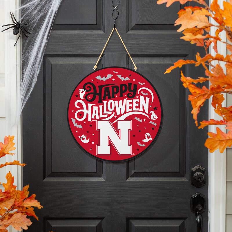 University of Nebraska 18" x 18" Halloween Door Décor Wall Sign