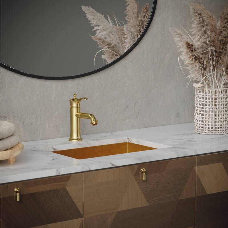 Karran Vineyard KBF470 Single-Handle Single Hole Basin Bathroom Faucet with Matching Pop-up Drain