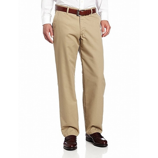 Lee Mens Dress Pants Beige Size 42x30 Flat Front Relaxed Fit Khakis. Opens flyout.