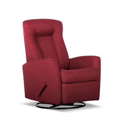 Manual Glider Swivel Recliner, 360 Degrees Swivel Recliner Motion Metal Sofa Chair Curved Track Arms Motion Recliner