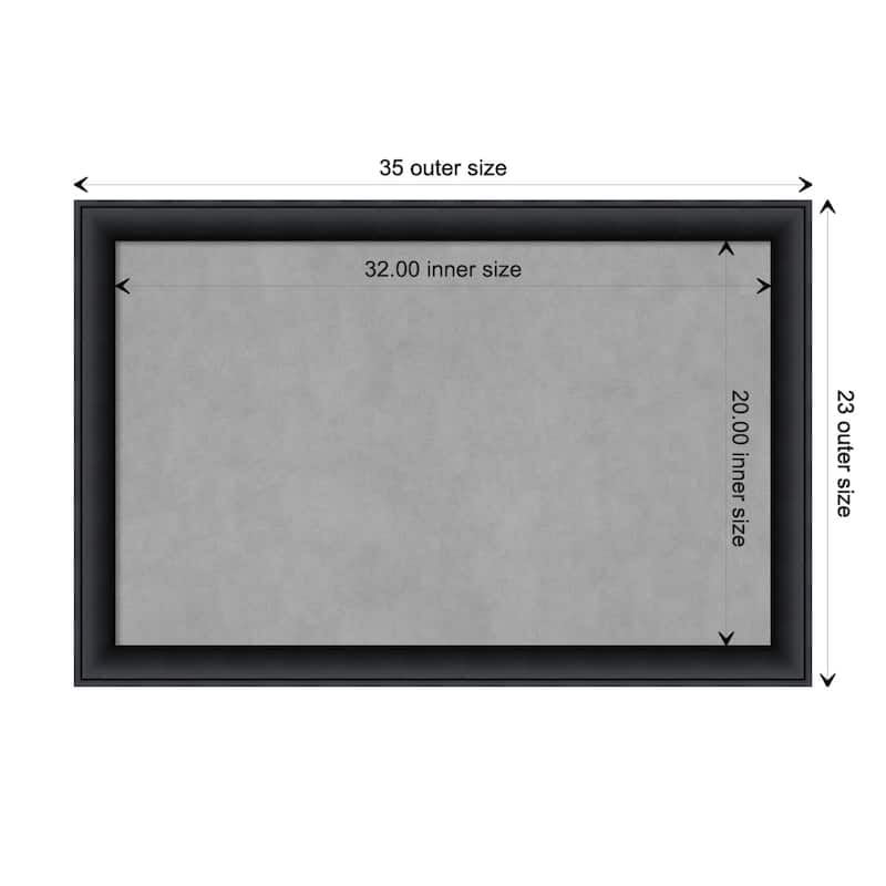 Framed Magnetic Board, Nero Black - Board Size 32x20