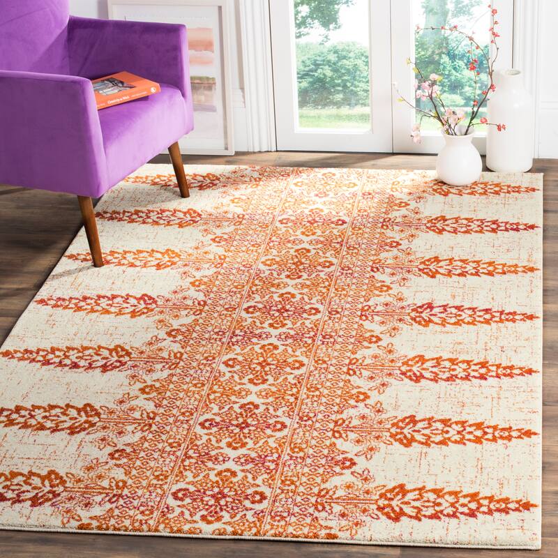 SAFAVIEH Evoke Gelinda Vintage Boho Rug - 5'1" x 7'6" - Ivory/Gold