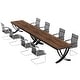 preview thumbnail 15 of 65, 6.5FT Conference Meeting Seminar Business Table Set for 8-12 Person (Set of 2)