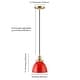 preview thumbnail 5 of 6, Madison 8" Wide Pendant with Metal Shade