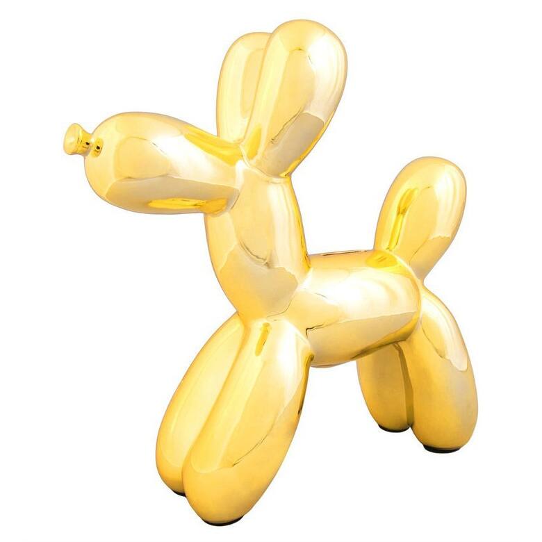 Interior Illusions Plus Gold Ceramic Dog Piggy Bank - 12" tall