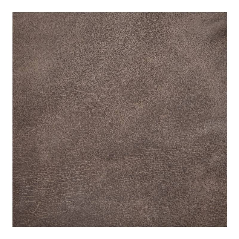 Title: NADAAL STUDIOS Dastan Counter Stool, Leather Wrapped Arms, Iron Frame, Upholstered Seat, Brown