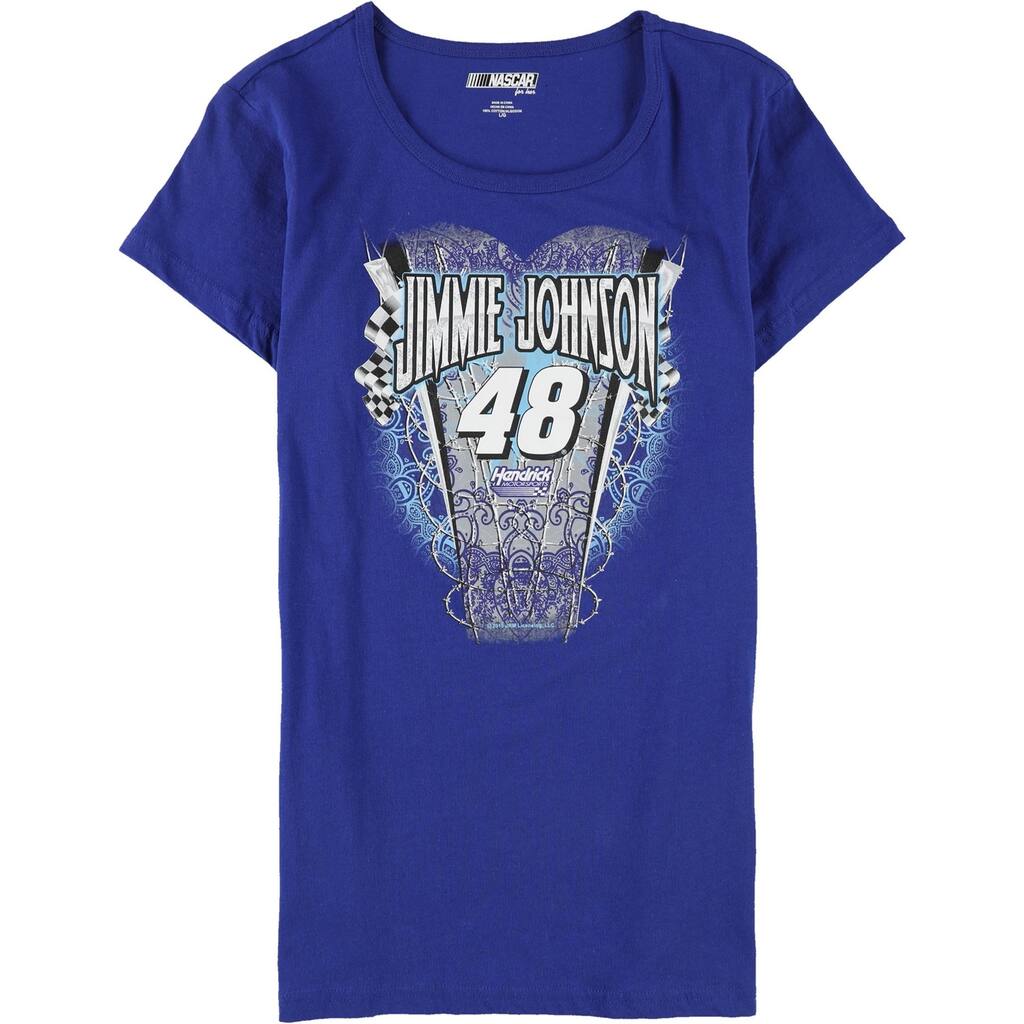 NASCAR Womens Jimmie Johnson Graphic T-Shirt,, Blue, Large