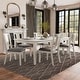 preview thumbnail 22 of 39, Furniture of America Chase Modern 7-Piece Extendable Solid Wood Dining Set White Oak