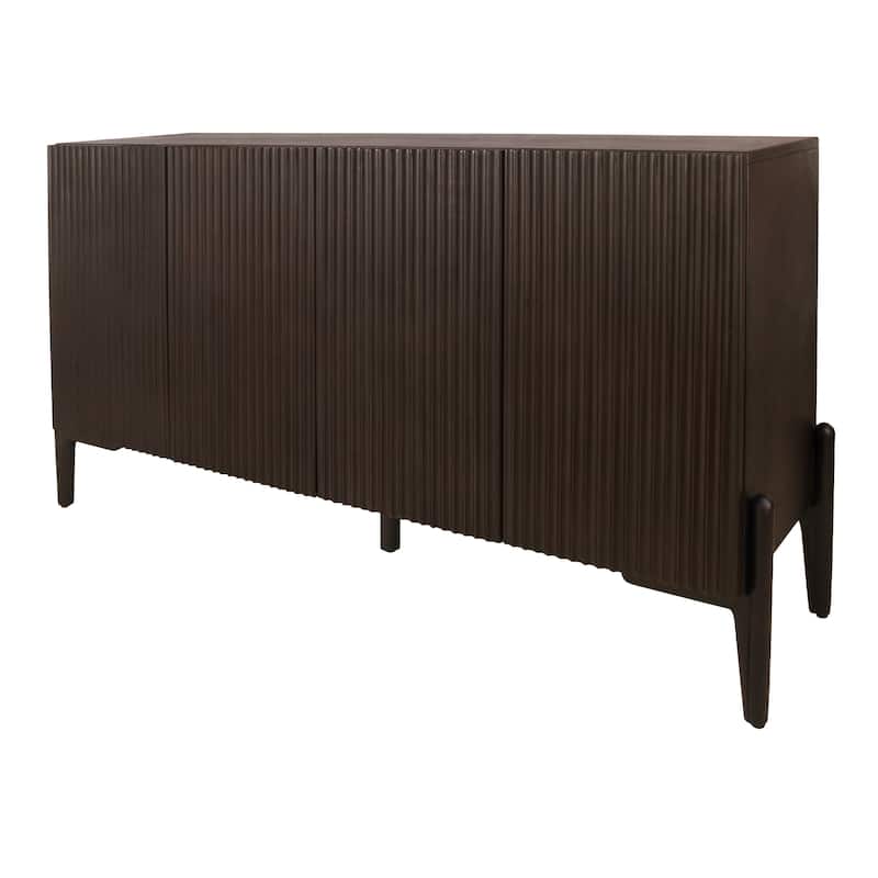 NPD Furniture Baylor 60" Wide 4-Door Sideboard - Dark Brown