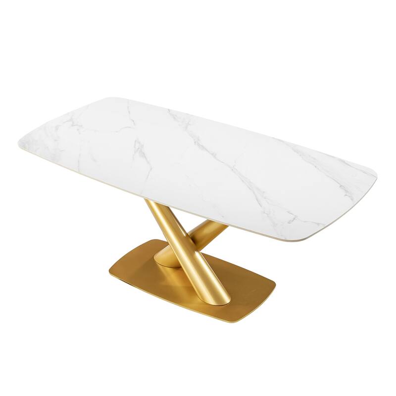 Amadeus Mordern 72" Dining Table with Metal Base by HULALA HOME
