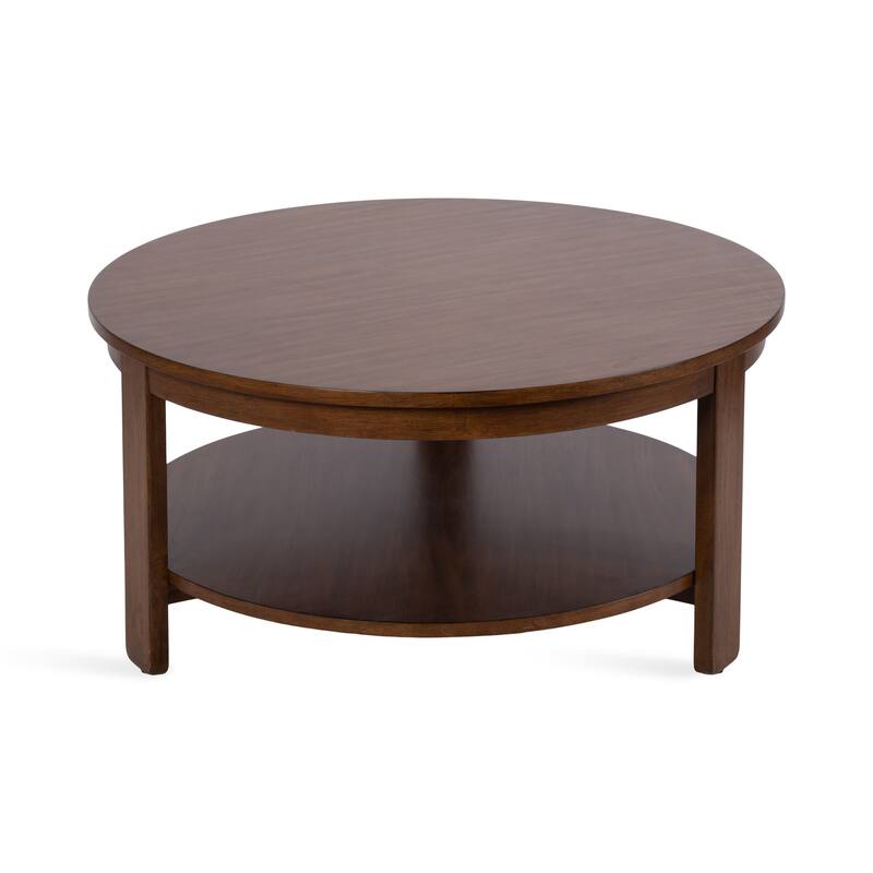 Kate and Laurel Foxford Round Wood Coffee Table