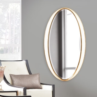 Allan Andrews White & Gold Oval Decorative Rania Wall Mirror