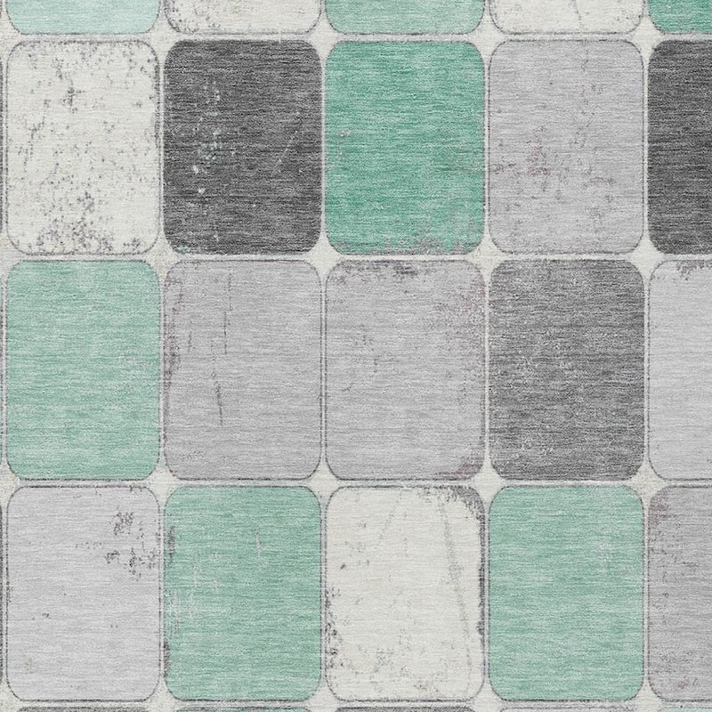 HomeRoots Geometric Transitional Rectangle Outdoor Rug