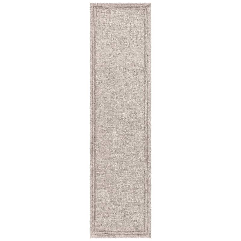 SAFAVIEH Handmade Ebony Sanija Modern & Contemporary Wool Rug - 2'3" x 9' Runner - Grey