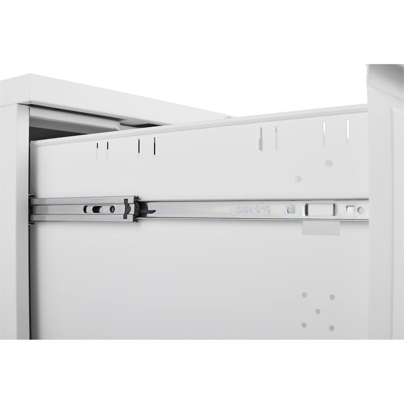 2 Drawer File Cabinet w/Lock,Metal Under Desk Rolling Filing Cabinet
