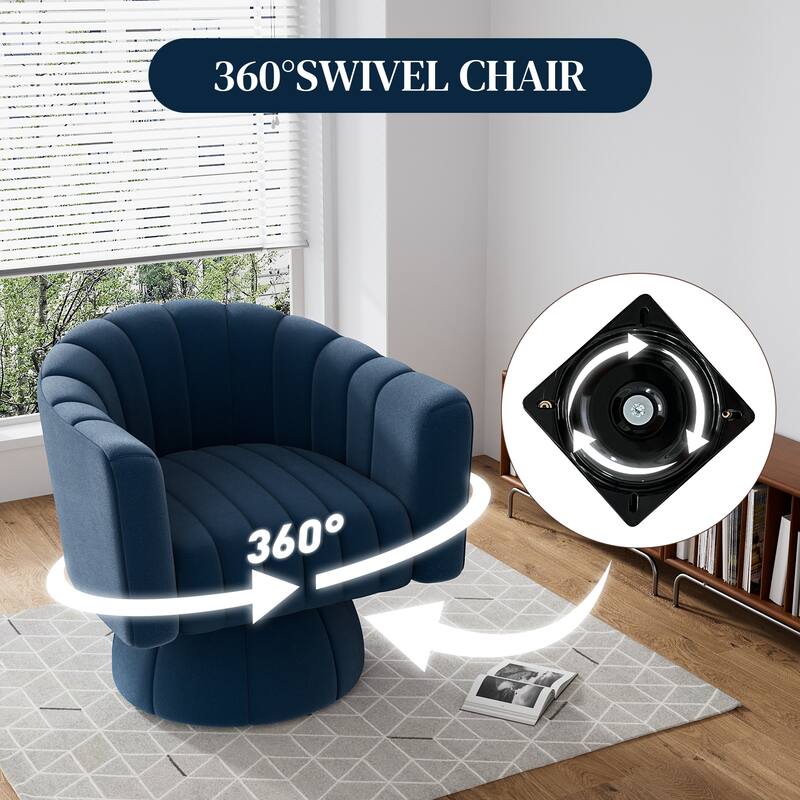Ouyessir Oversized Modern Upholstered Barrel Chairs