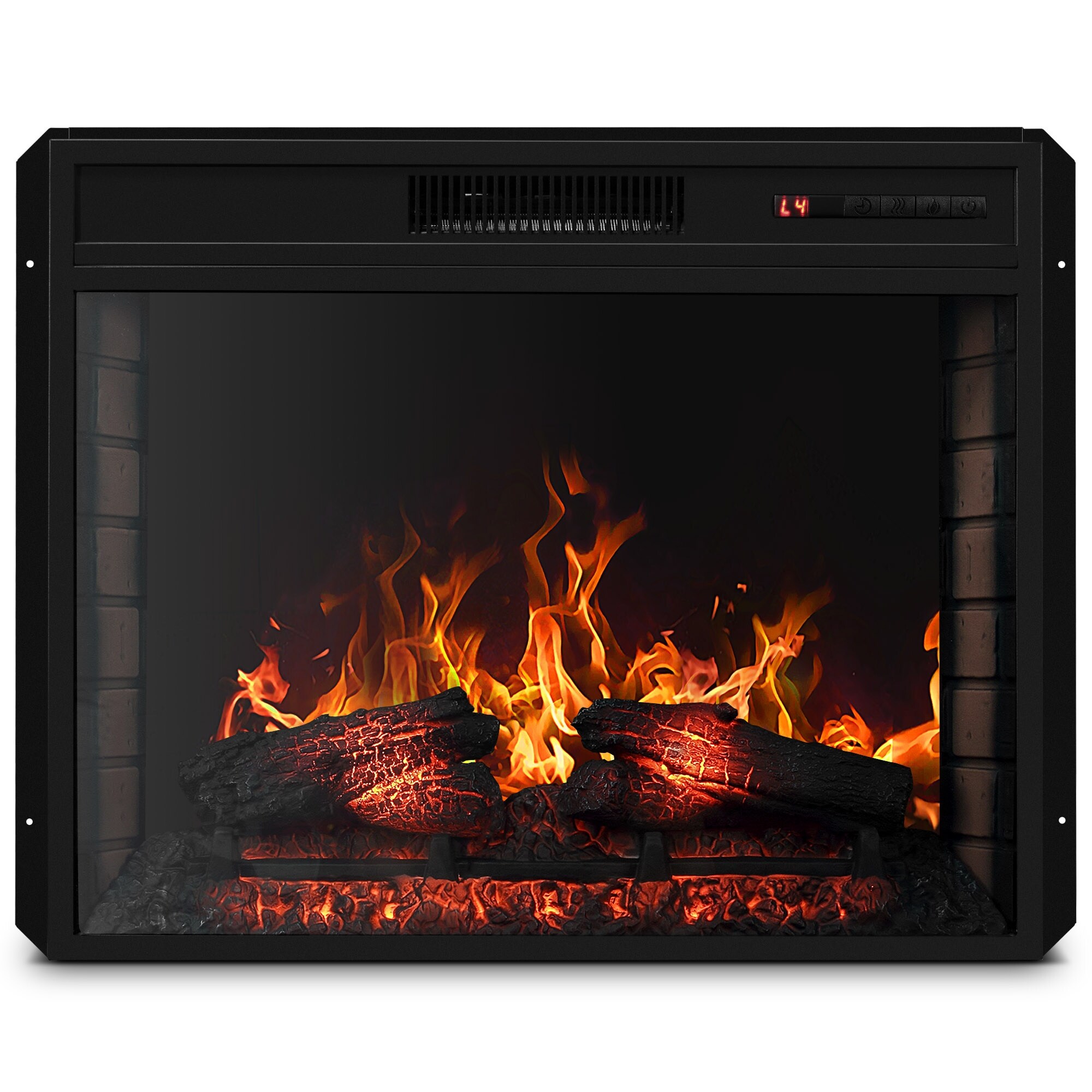 Shop Belleze 28 1400w Electric Fireplace Insert Stove Heater
