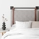 preview thumbnail 28 of 30, Nathan James Harlow Wall Mount Upholstered Headboard with Metal Rail