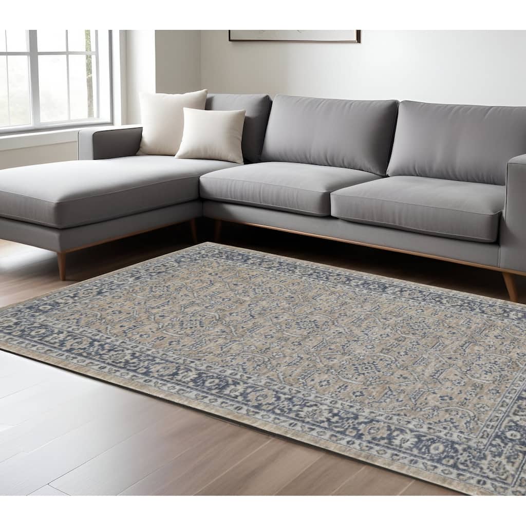 HomeRoots Medallion Traditional Rectangle Area Rug