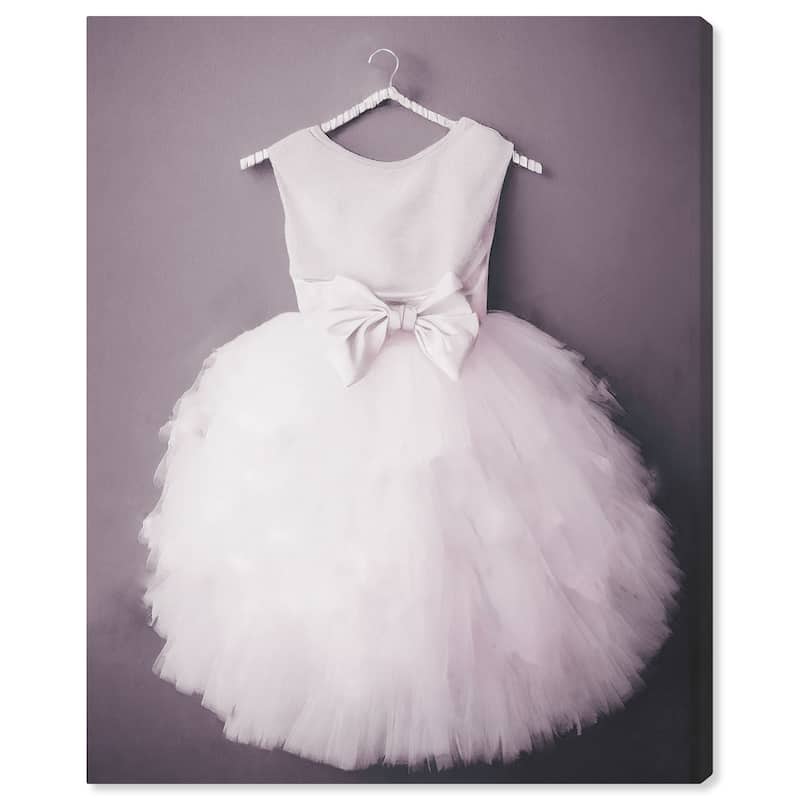 Wynwood Studio Fashion and Glam Tutu Dress White White and Traditional Wall Art Canvas Print
