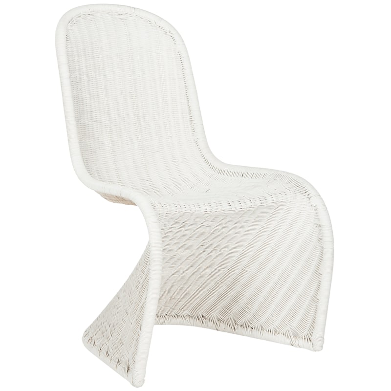 SAFAVIEH Baukje Grey Wicker Dining Chair (Set of 2) - 19Wx26Dx35H