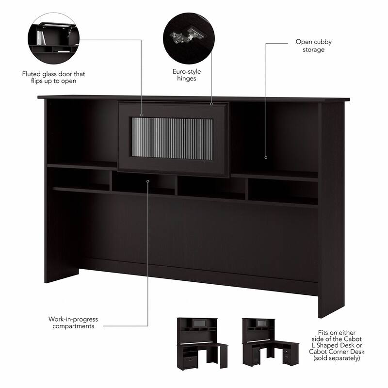 Cabot 60W Hutch by Bush Furniture