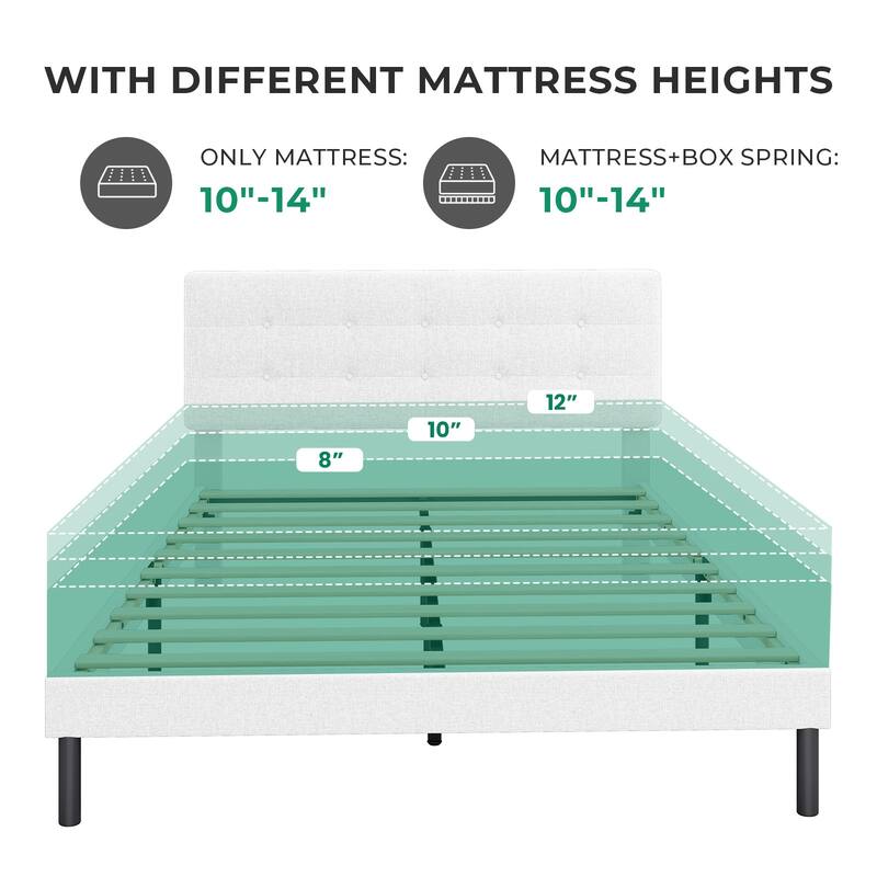 Modern Wooden Bed Frame With Headboard