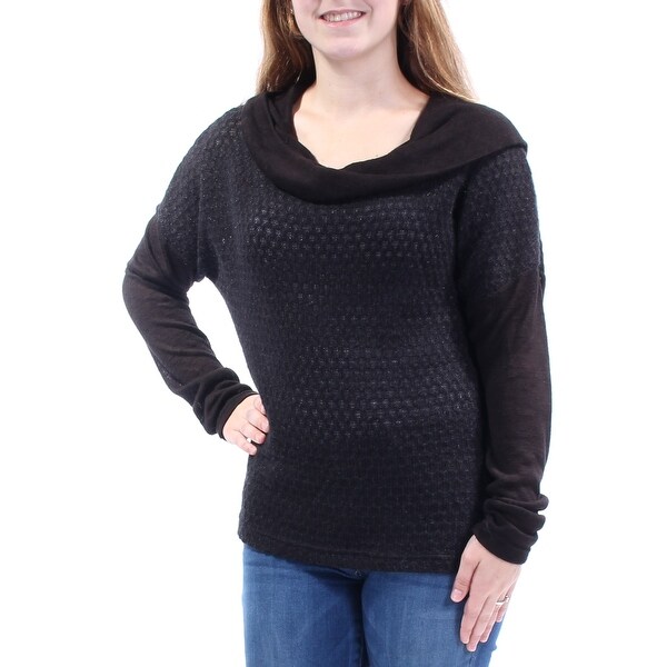 black cowl neck sweatshirt