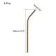 preview thumbnail 12 of 12, Reusable Metal Straws 4Pcs, Stainless Steel Bent Drinking Straw 10.5" Gold