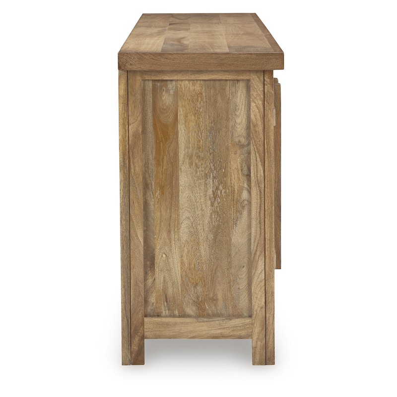 Signature Design by Ashley Dresor Natural Accent Cabinet - 68.13" W x 18" D x 36.25" H