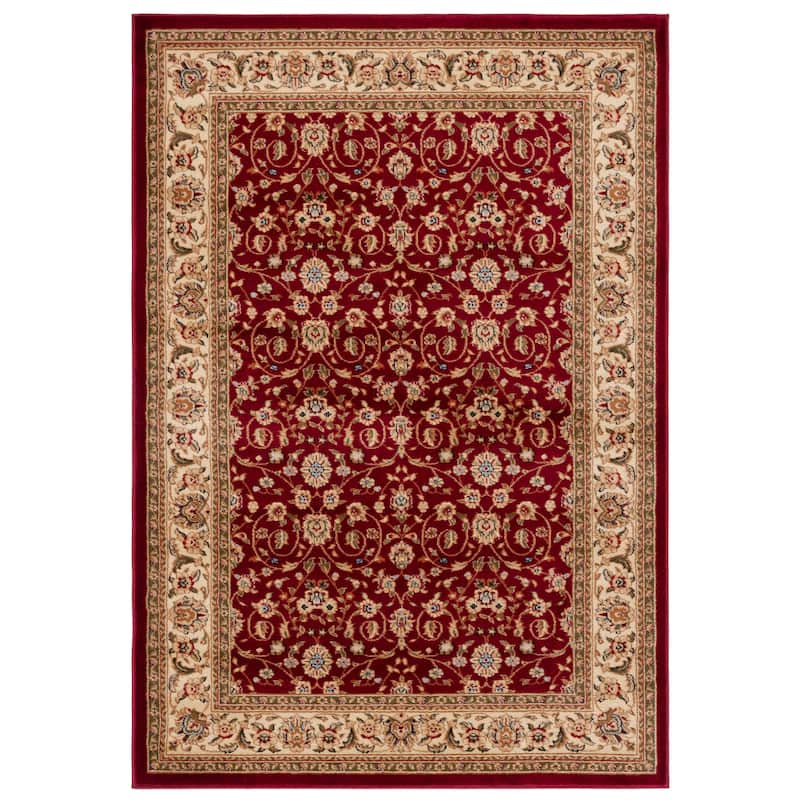 SAFAVIEH Lyndhurst Patrica Traditional Oriental Rug - 5' Square - Red/Ivory