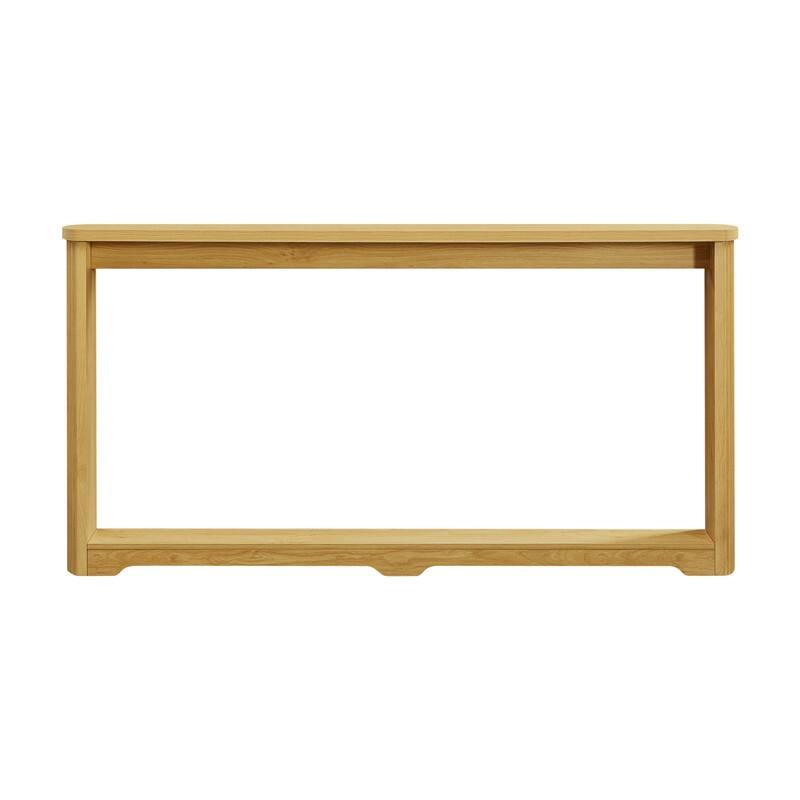 70.1"corrugated texture storage table for entranceways, narrow wooden console sofa table