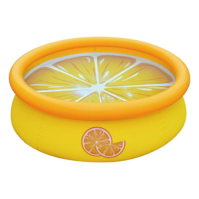 JLeisure 5' x 16.5" 3D Inflatable Outdoor Backyard Kiddie Pool, 6 Pack, Orange - 26