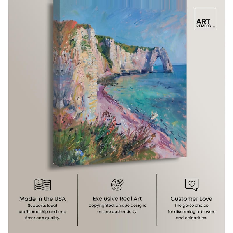 Cliffs of Etretat Canvas by Art Remedy, Gallery Wrapped