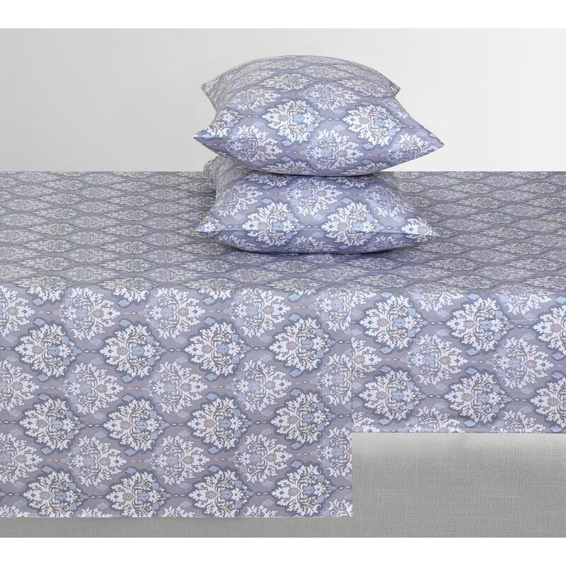 300 Thread Count Cotton Sateen Weave Printed Sheet Set