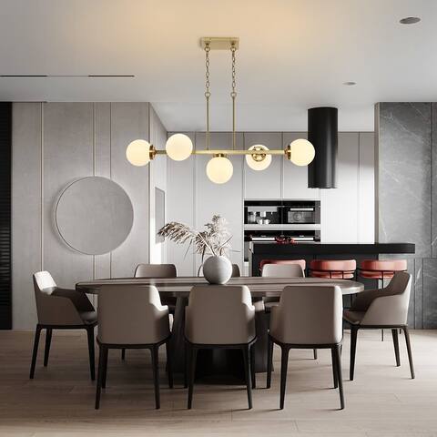 WINGBO 5-Light Modern Chandelier, Sputnik Pedant Light Fixture - N/A