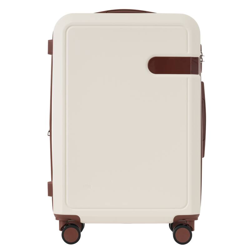 4 Piece ABS Expanable Spinner Wheels Lightweight Luggage Set w/TSA Lock and Compression Packing Cubes
