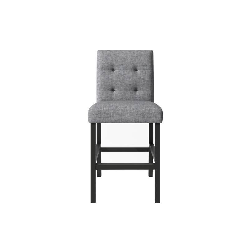 Stylish 5-Piece Dining Room Set with Comfortable Padded Chairs, Footrests, and Space-Saving Counter Height Table Design