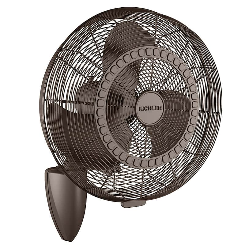 Kichler Pola 18" Indoor / Outdoor Oscillating Wall Mount Fan - Brown