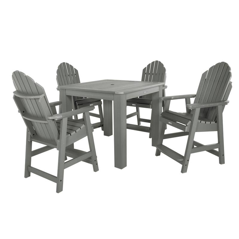 HIGHWOOD Hamilton 5-piece Counter Height Outdoor Dining Set - Coastal Teak