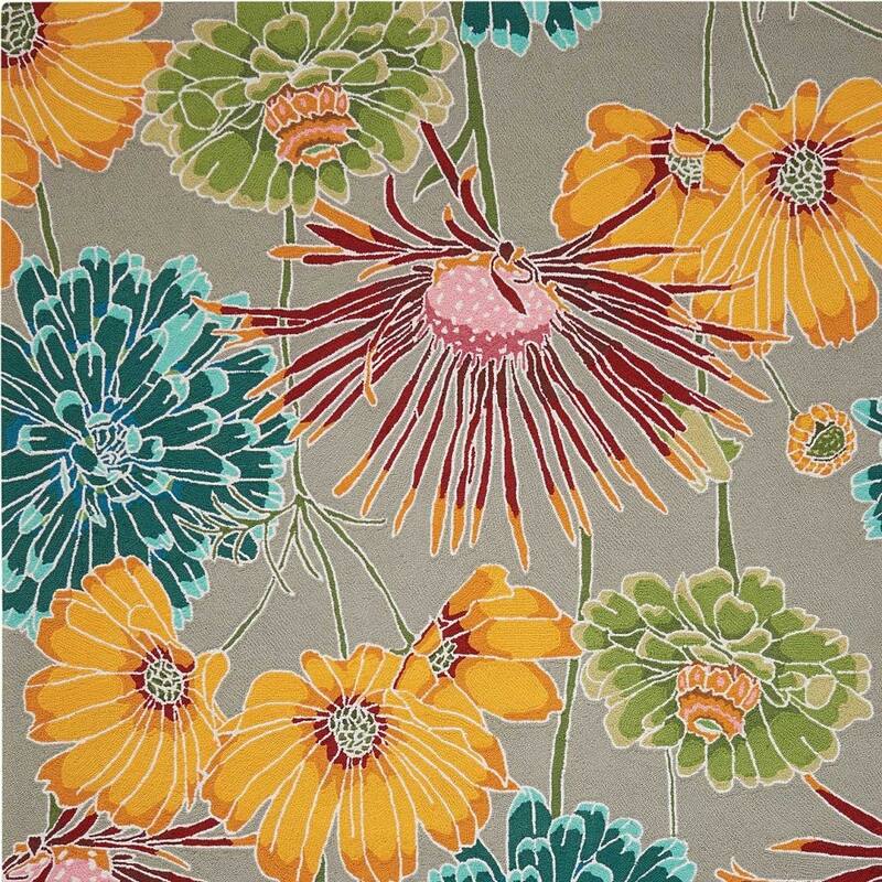 Getuh Floral Stain Resistant Area Rug By HomeRoots - 126' X '96' X '0.5